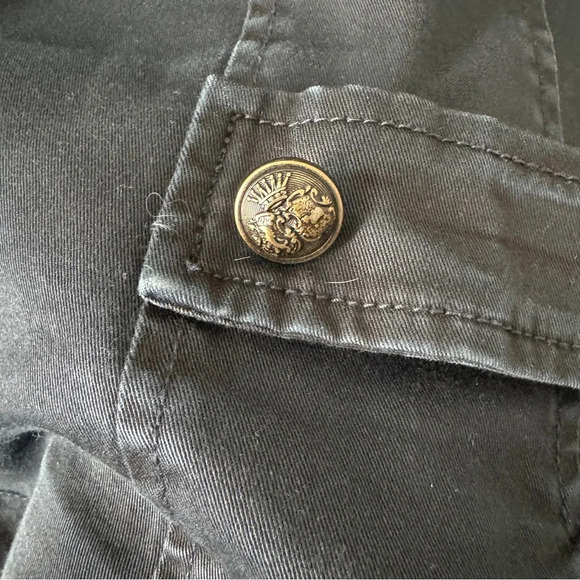 Free People Ruffles Romance Military Boho Chic Feminine Blazer Jacket Sz XS - Picture 8 of 9